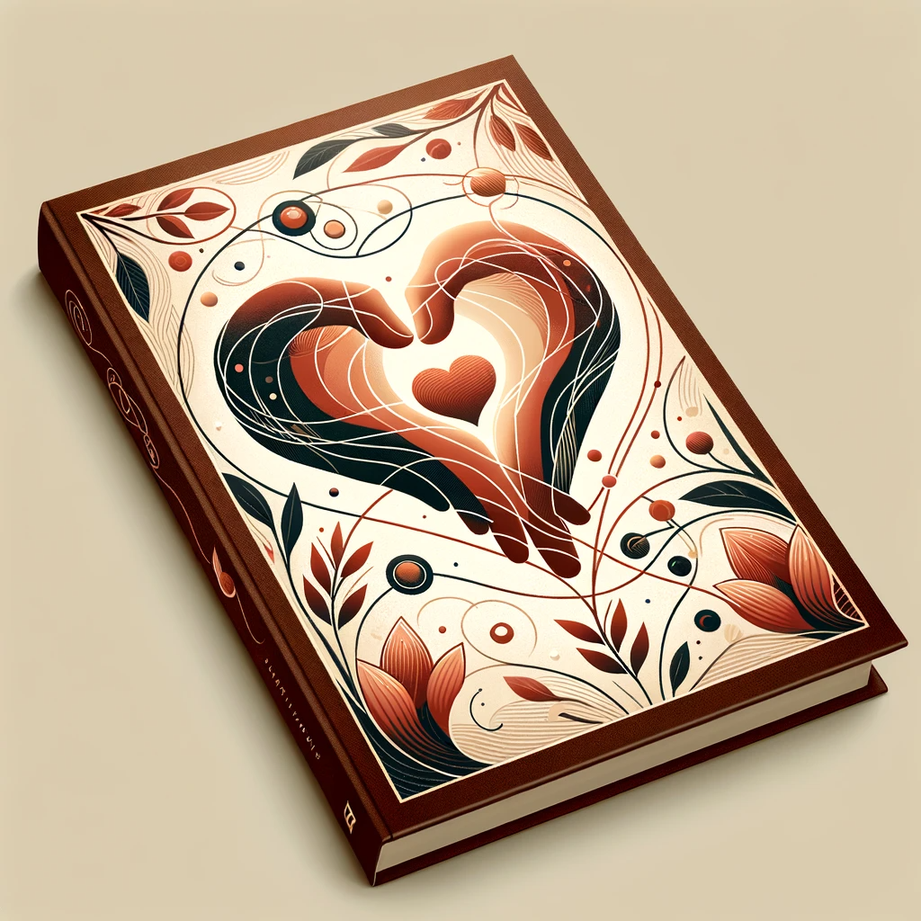 A-book-cover-design-for-a-romantic-novel-featuring-an-abstract-representation-of-love-and-romance.-The-cover-should-have-a-warm-color-palette-with